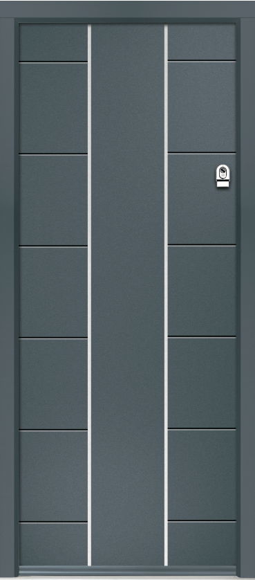 Edge collection 510A slate grey with cylinder pull