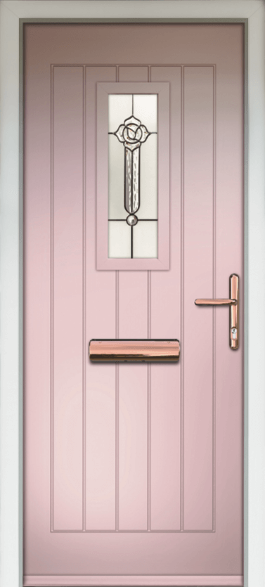 Cotton Candy elegance collection door with flowers glass