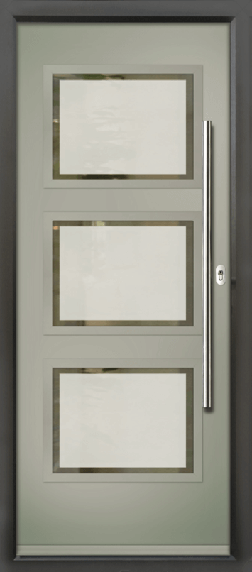 Lawn Grey elegance collection door with kensington glass