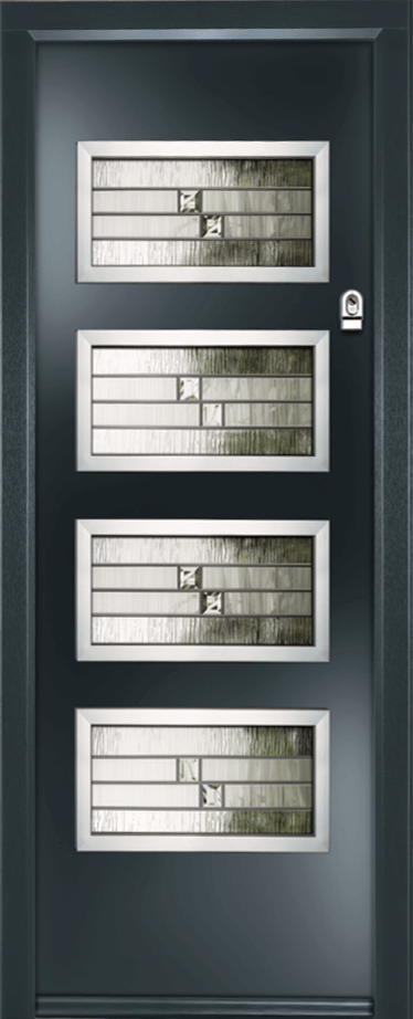 Elements collection door in anthracite grey colour and horizon glass