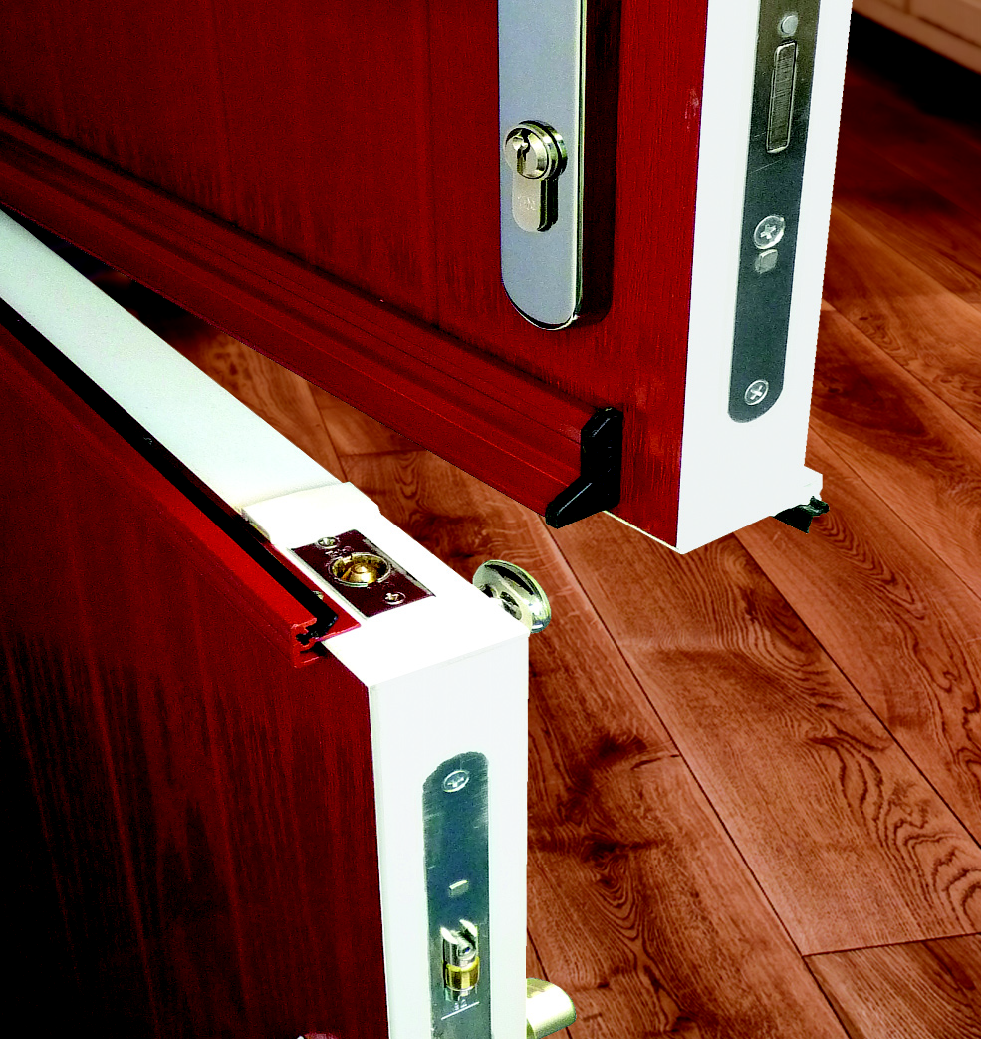Red stable door opened