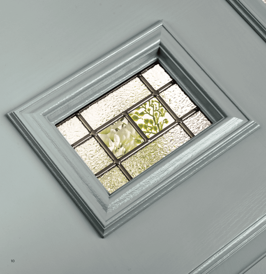 Close up of a composite door