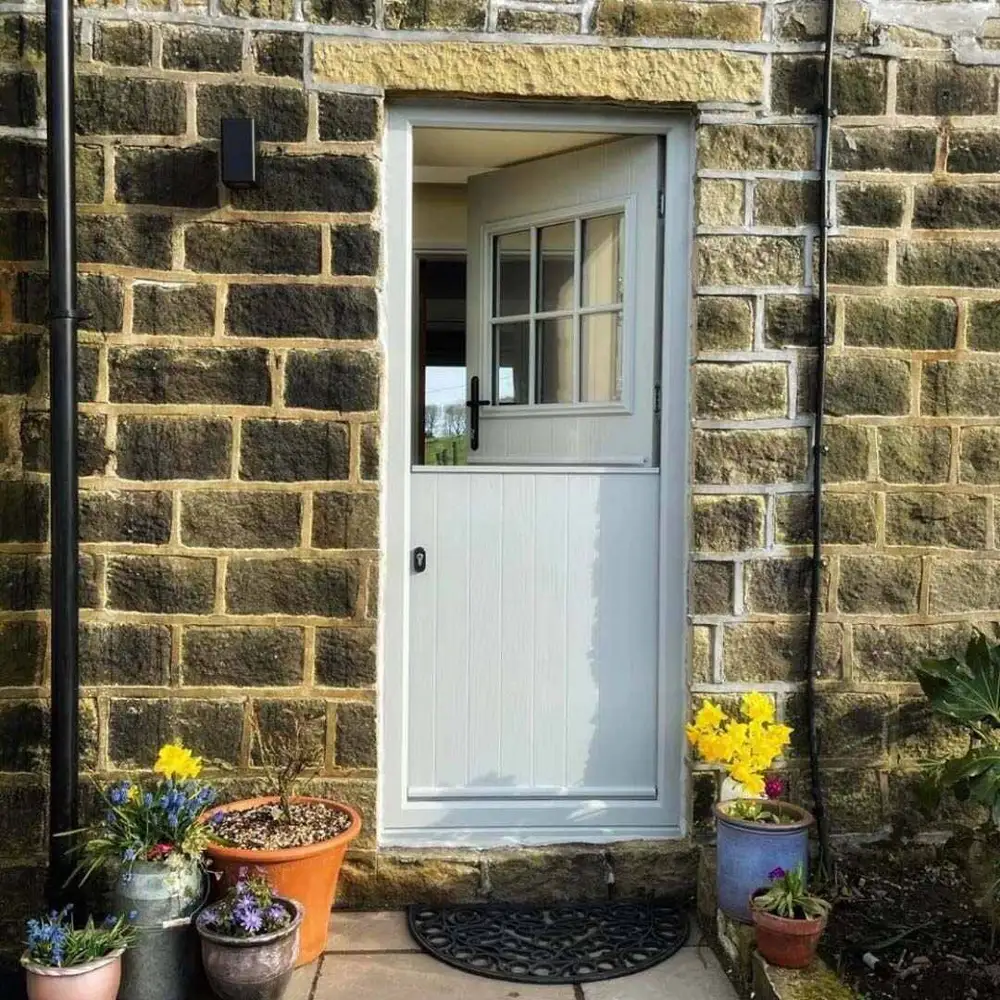 White stable front door