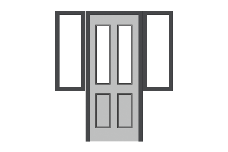 Glazed single or double flag