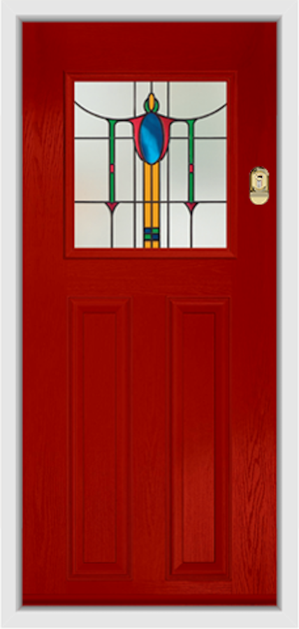A Crystal 1 Lite in the colour Diablo with Victoriana Glass