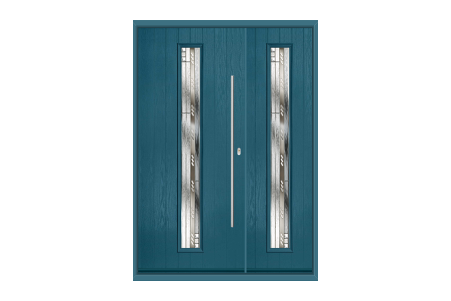 A Door and a Half Pluto 1C in the colour Victory Blue with Matrix Glass