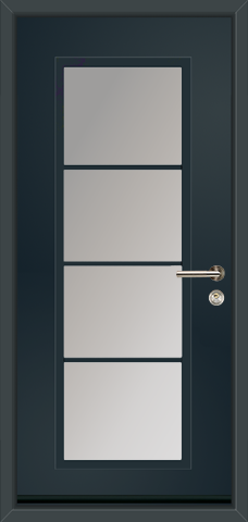 A Four Lite in the colour Urban Grey with Satin Glass