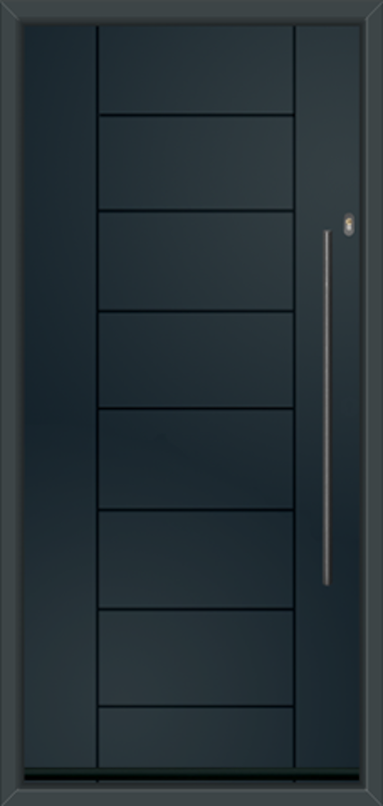 A Linear 501 door in the colour Anthracite Grey