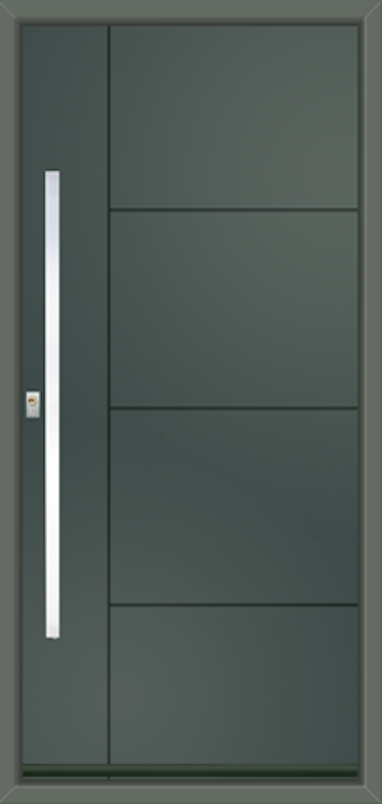 A Linear 503L door in the colour Mouse Grey