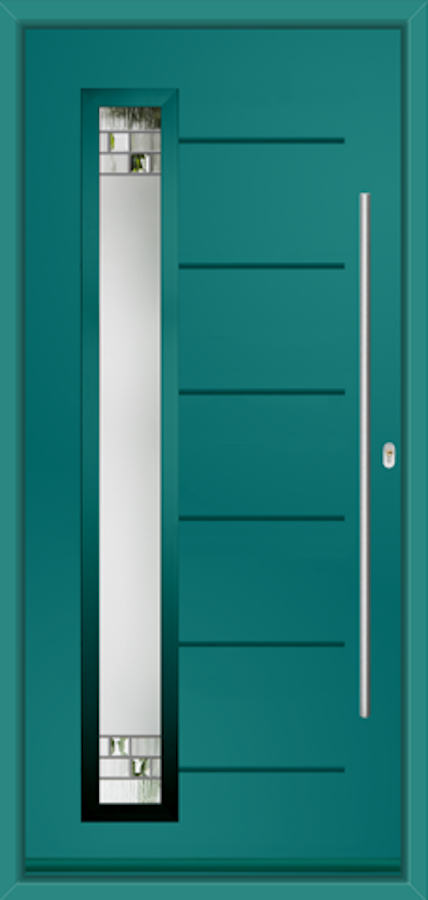 A Linear 517L door in the colour Stormy Seas with Horizon Glass